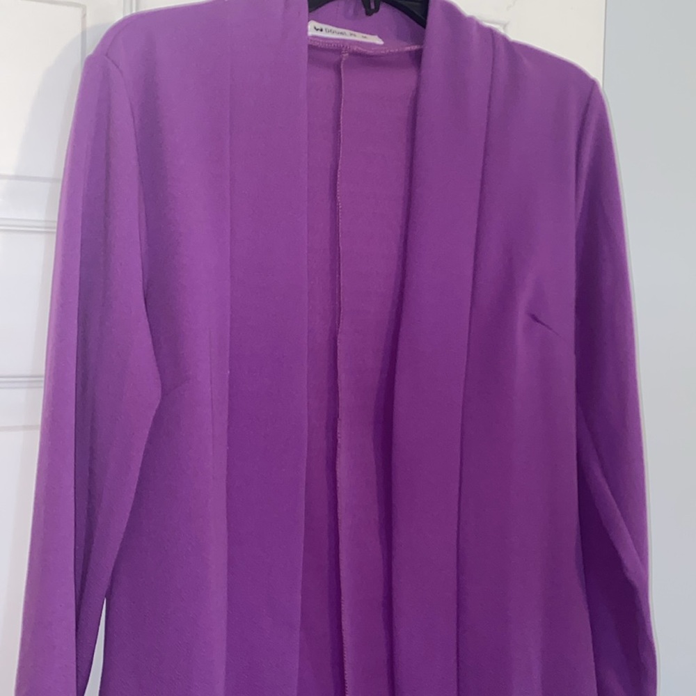 Doublju Bright Purple Open Style Cardigan Duster NWOT - Picture 5 of 9